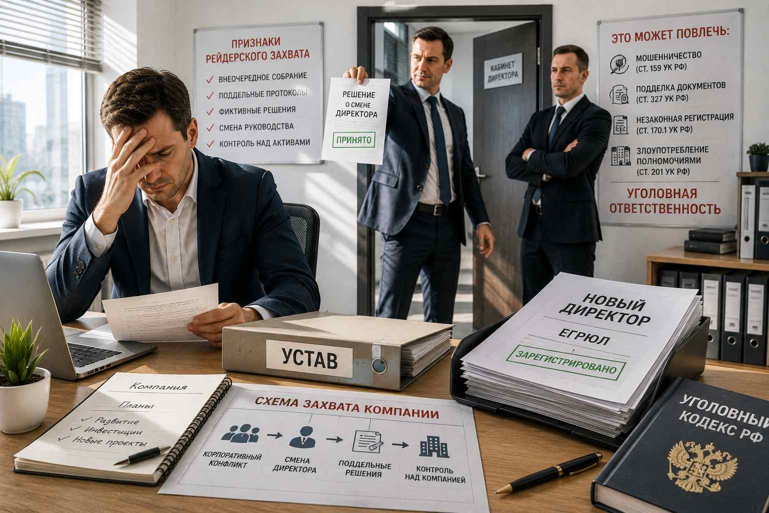 Корпоративный конфликт и захват компании